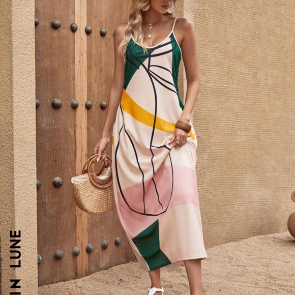 SHEIN Dresses & Skirts - Abstract graphic print maxi dress